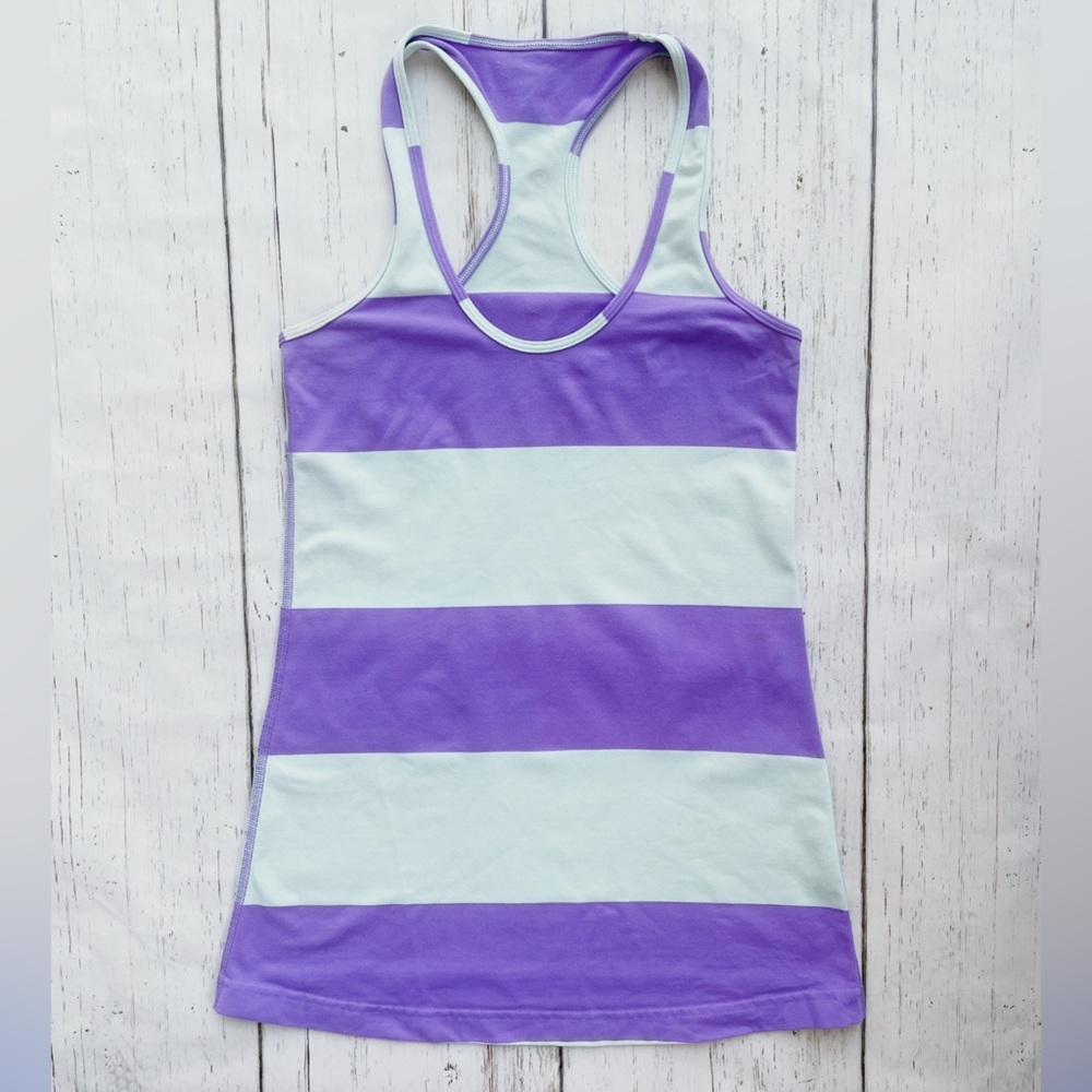Lululemon Women’s Stretch Purple & Light Blue Cool Racer back Tank  Size 0